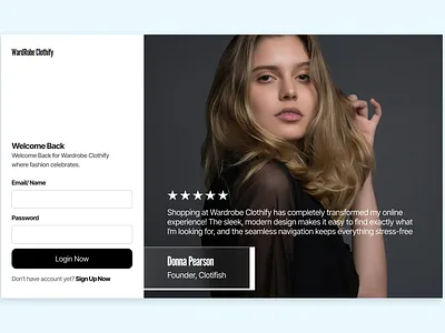 Clean & Minimalist Login Page for E-commerce ecommerce full login shopping sign up ui ux website
