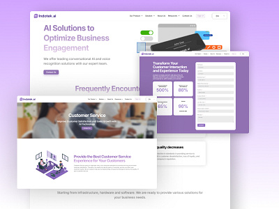 Indotek.ai - AI Solution Landing Page graphic design ui website