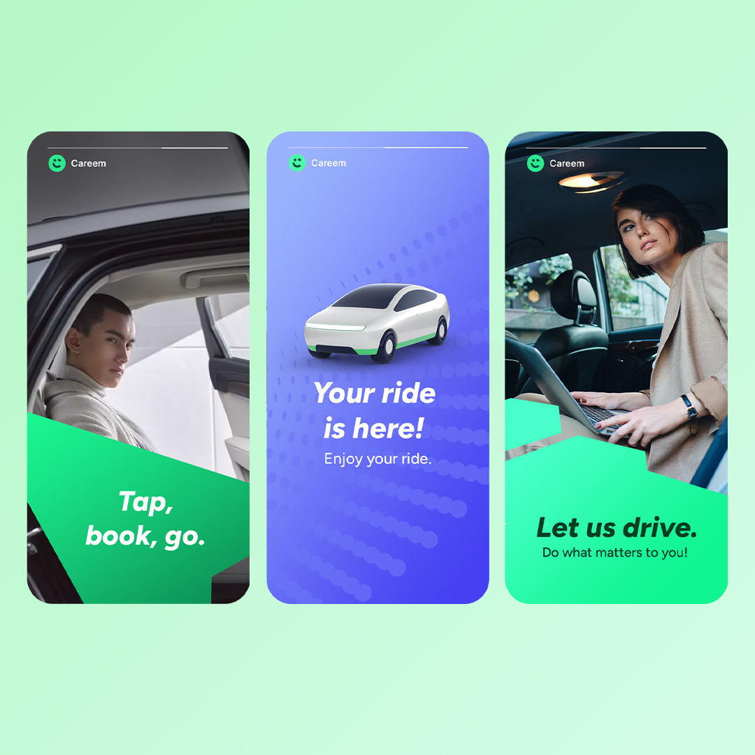Careem Rides - digital branding / social media advertising art direction brand design brand guidelines branding careem design digital design graphic design graphics art iconography icons illustration marketing social media branding social media design typography uber visual art visual design