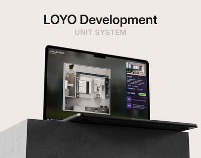 LOYO Unit System 3d 3d visualization application building clean dashboard immersive interface luxury property visualisation real estate ui ux ux design web application web design