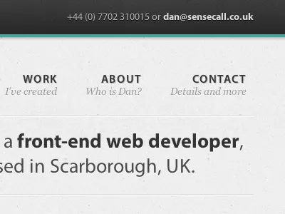 Portfolio Revision header navigation portfolio texture website