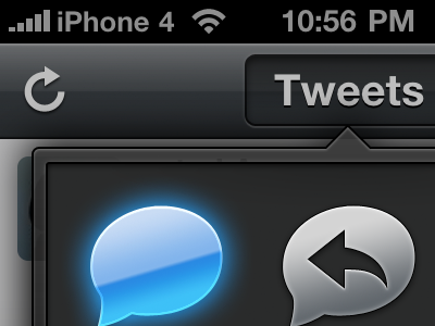 Beak for iPhone: Menu Popover icons iphone iphone 4 twitter ui