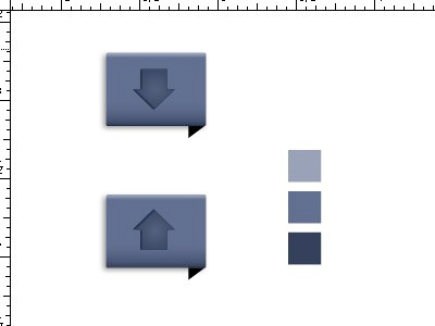 Up & Down Tabs arrows blue buttons illustrator tabs