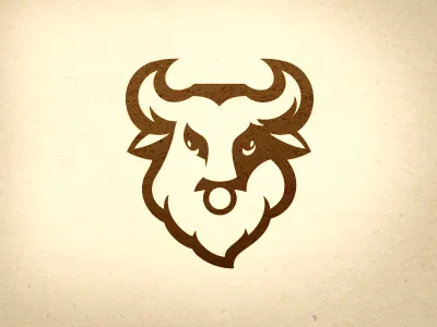 Bull bull character logo