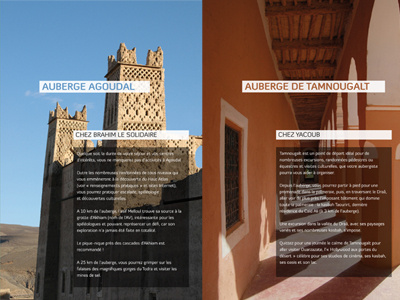 Same layout, different colours brochure morocco print travel