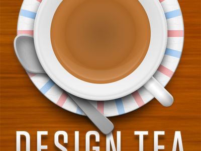 Design Tea cup designtea illustration plate podcast spoon tea tungsten wood