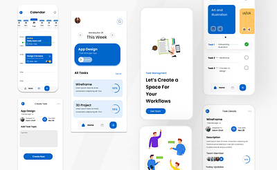 Task Management App UI Design app re design daily planner figma design task management app task tracking to do list uiux