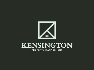 Kensington Property Management Logo Design branding graphic design letter k icon design logo minimalist real estate logo negative space logo design property branding real estate management logo