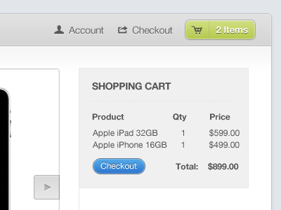 Store button cart checkout