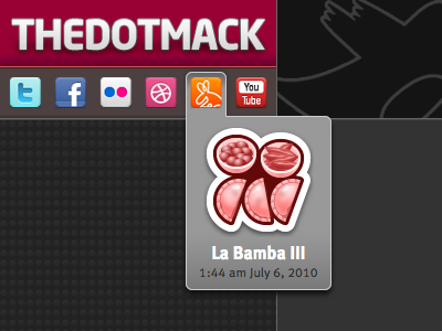 TheDotMack.com Social Bar css3 icons social