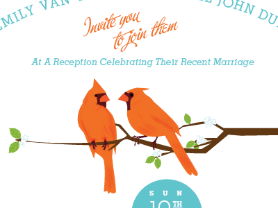 invitation birdies buffet script illustrator memphis