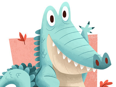 Folio Croc 2 crocodile illustration