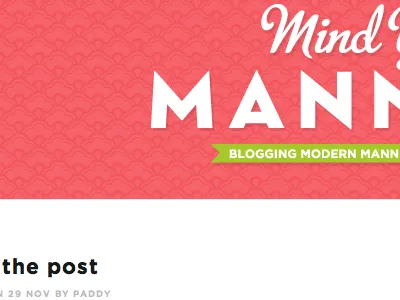Mind Your Manners blog manners web design