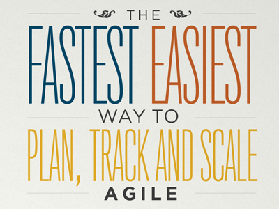 Agile ad concept typography