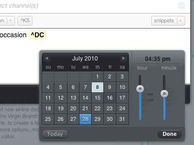 Date-Time Slider Updates slider