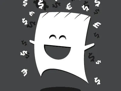 It's raining cash. black blinksale gray illustration tshirt white