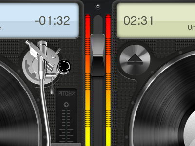 Mixr audio dj grey ipad ui