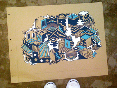 Ultimate Reality cubes poster silkscreen