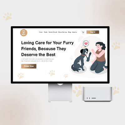 Pet Care Website branding graphic design motion graphics pet ui website