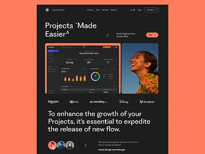 Web UI agency branding clean dashboard design header illustration landing page product design project management saas saas website task manager todo typography ui ui ux user experience ux website