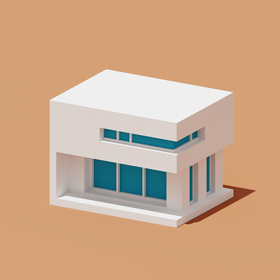 Modern House#011 3d architecture blender building graphic design illustration