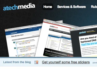 aTech Media Website atech blue pattern website