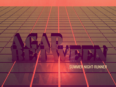 A Gap Between Album Cover (Web Preview) a gap between album art branding c4d chillwave colorcubic electronic music graph grid illustration italo disco logo nueva forma summer typography