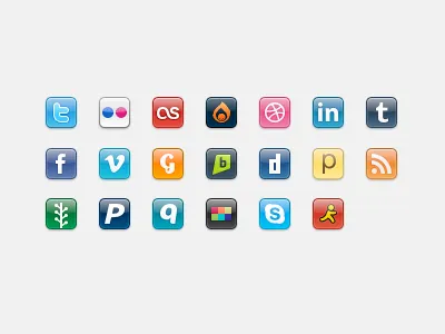 Social 2 32px icons iphone network set social web