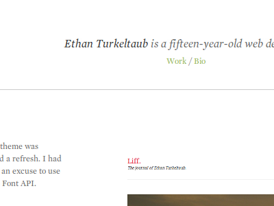Portfolio Refresh portfolio typography