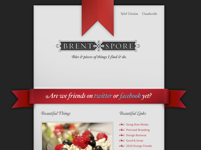 BrentSpore.com Email Newsletter brent brentspore email newsletter spore