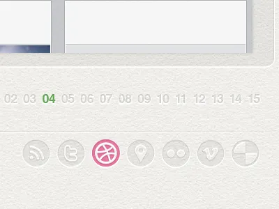 Portfolio Footer Icons gedy helvetica icons letterpress rebound social wip