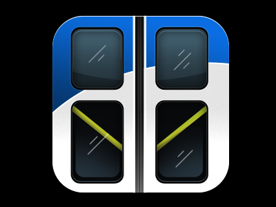 Mass Transit 3 blue icon ios psd yellow