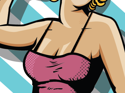 girl boobs illustration illustrator pinup