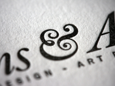 &. business card letterpress