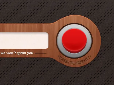 Button, take 2 button push red texture wood