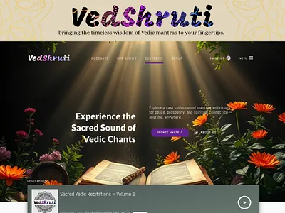 Ved Shruti Webapp Design graphic design ui web