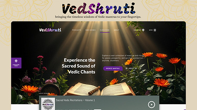 Ved Shruti Webapp Design graphic design ui web