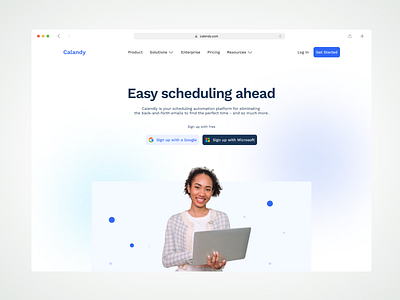 Landing Page Redesign - Calandy ui