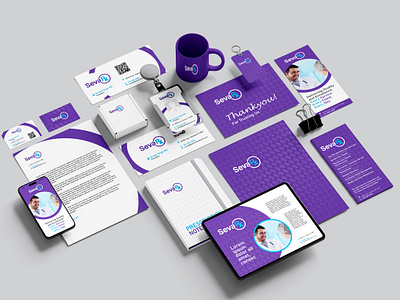 Seva Stationery branding cards creative design designer folder graphic graphicdesign marketing medical merchandise prescription stationary stationery