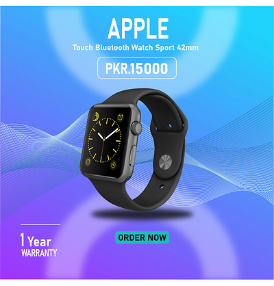 Apple Watch Sport 42mm | Space Gray Aluminum Case Black apple apple watch black branding design flyer design graphic design poster design sport