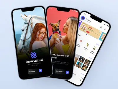 Farm Animal App Design animal app animal care farm animal farm animal app design mobile app design