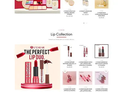 Cosmetic E-Commerce Store Design branding graphic design ui