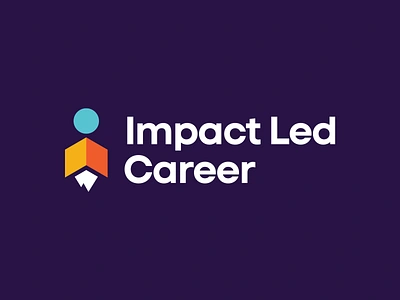 Impact Led Career - Logo Design book branding career freelance logo designer glacier grow human iceberg job learning logo logo design logo designer minimal page pages person rise rising rocket