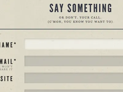 Say Something on Rainypixels form georgia league gothic texture