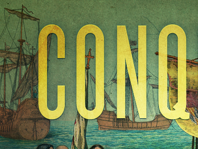 Conq blue knockout nautical presentation yellow