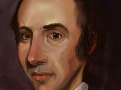 Aaron Burr caricature digital illustration painting