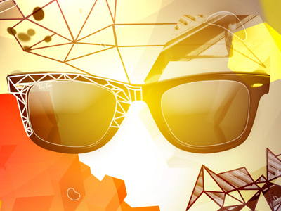 Liquid Wayfarers abstract glasses light polygon shades wayfarer