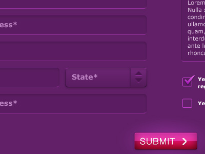 Form drop down form purple