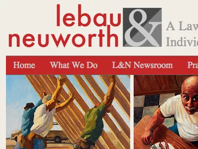 Law Firm site greys red website