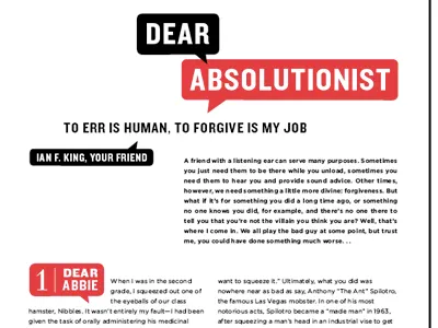 Dear Absolutionist dear abbie editorial print slice slicemagazine